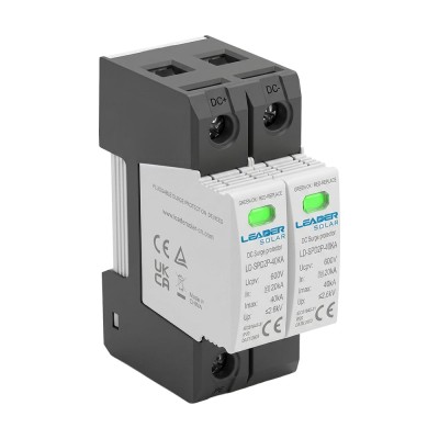 Обмежувач напруги Leader LD-SPD2P-40KA-600V DC під DIN-рейку