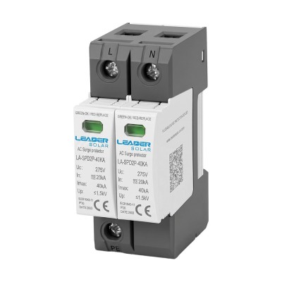 Ограничитель напряжения Leader LA-SPD2P-40KA (1P+N) 275V AC под DIN-рейку