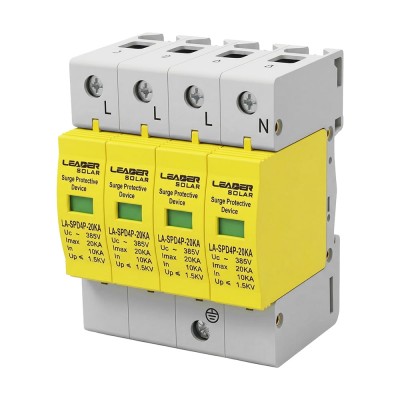 Ограничитель напряжения 385V Leader LA-SPD4P-20KA под DIN-рейку Ограничитель напряжения 385V Leader LA-SPD4P-20KA под DIN-рейку
