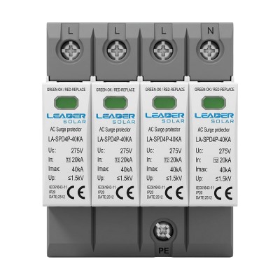 Обмежувач напруги Leader LA-SPD4P-40KA (3P+N) 275V AC під DIN-рейку
