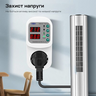 Реле контролю напруги та струму в розетку TOMZN TOSVA-16 EU 16A Реле контролю напруги та струму в розетку TOMZN TOSVA-16 EU 16A
