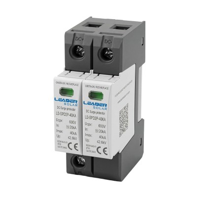 Ограничитель напряжения Leader LD-SPD2P-40KA-600V DC под DIN-рейку