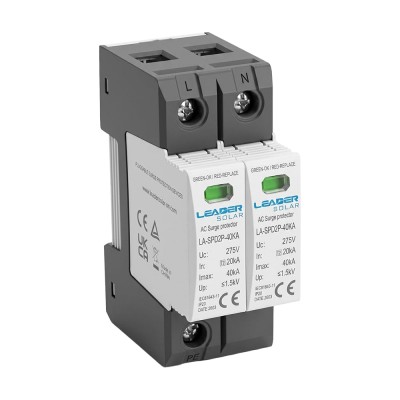 Обмежувач напруги Leader LA-SPD2P-40KA (1P+N) 275V AC під DIN-рейку