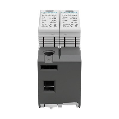 Обмежувач напруги Leader LD-SPD2P-40KA-600V DC під DIN-рейку