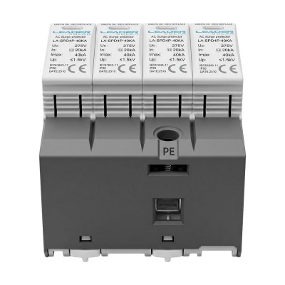 Обмежувач напруги Leader LA-SPD4P-40KA (3P+N) 275V AC під DIN-рейку