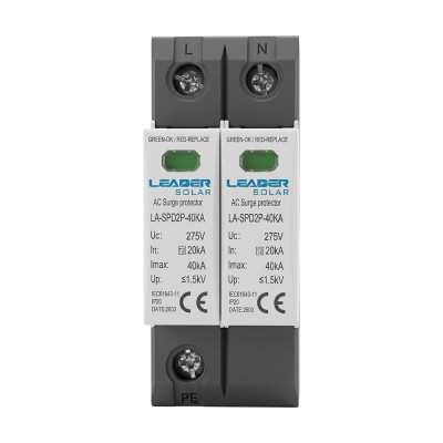 Обмежувач напруги Leader LA-SPD2P-40KA (1P+N) 275V AC під DIN-рейку