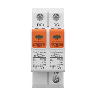 Обмежувач напруги TOMZN TZG40-PV 2P 600V DC під DIN-рейку