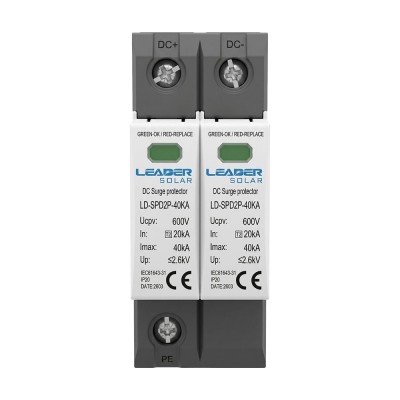 Обмежувач напруги Leader LD-SPD2P-40KA-600V DC під DIN-рейку