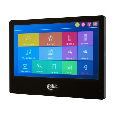 Відеодомофон 10" WiFi Tuya Light Vision SINGAPORE (AI) FHD Black Відеодомофон 10" WiFi Tuya Light Vision SINGAPORE (AI) FHD Black