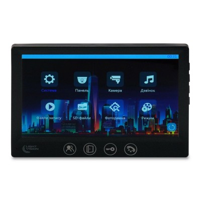Відеодомофон Light Vision AMSTERDAM 7″ FHD Black