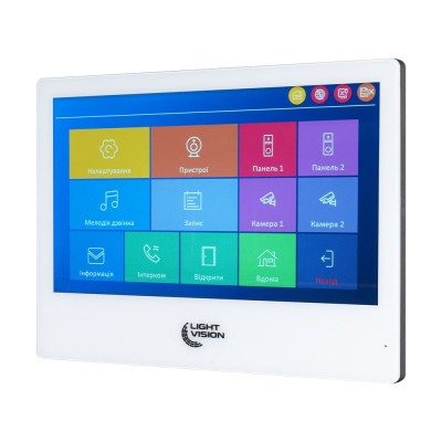 Відеодомофон 10" WiFi Tuya Light Vision SINGAPORE (AI) FHD White Відеодомофон 10" WiFi Tuya Light Vision SINGAPORE (AI) FHD White