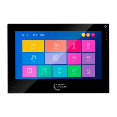 Відеодомофон 10" WiFi Tuya Light Vision SINGAPORE FHD Black Відеодомофон 10" WiFi Tuya Light Vision SINGAPORE FHD Black