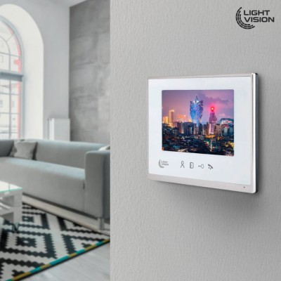 Відеодомофон 7” Light Vision MACAO FHD White Відеодомофон 7” Light Vision MACAO FHD White