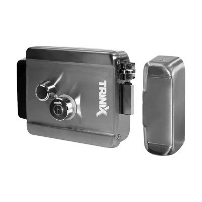 Комплект відеодомофону Light Vision з електрозамком: домофон 7" AMSTERDAM FHD Black, відеопанель 2Mp RIO FHD (RF) White зі зчитувачем Mifare, електромеханічний замок Trinix TRX Fass Steel Комплект відеодомофону Light Vision з електрозамком: домофон 7" AMSTERDAM FHD Black, відеопанель 2Mp RIO FHD (RF) White зі зчитувачем Mifare, електромеханічний замок Trinix TRX Fass Steel