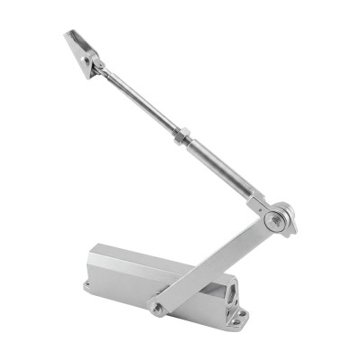 Дверний доводчик Dortec DT-65HA Silver 85-120кг з фіксацією дверей у відчиненому положенні