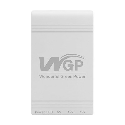 Источник бесперебойного питания с блоком питания Mini UPS WGP UPS103C Quick Charge 20000mAh 5V/12V/12V, Li-ion 4*5Ah для роутера и оптического терминала. Блок питания 12/3А (36W)