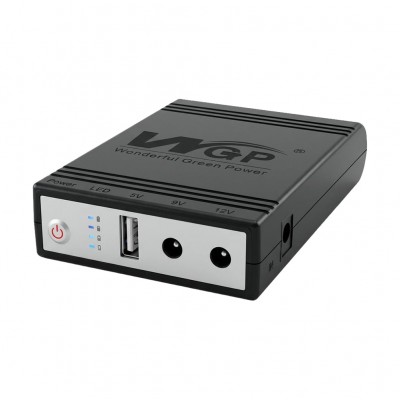 Комплект Mini UPS з блоком живлення: джерело безперебійного живлення Mini UPS WGP UPS1032 Black 10400mAh 5V/9V/12V, Li-ion 4*2.6Ah, для роутера і оптичного термінала та блок живлення SPF-1202B 12V/2A (24W) Комплект Mini UPS з блоком живлення: джерело безперебійного живлення Mini UPS WGP UPS1032 Black 10400mAh 5V/9V/12V, Li-ion 4*2.6Ah, для роутера і оптичного термінала та блок живлення SPF-1202B 12V/2A (24W)
