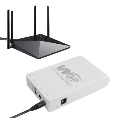 Джерело безперебійного живлення Mini UPS WGP UPS103A 10400mAh 5V/12V/12V, Li-ion 4*2.6Ah, для роутера та оптичного терміналу