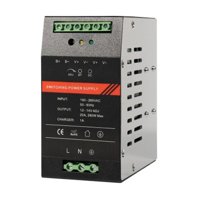 Джерело безперебійного живлення Kraft PSU-1220DIN з кріпленням на DIN-рейку Джерело безперебійного живлення Kraft PSU-1220DIN з кріпленням на DIN-рейку