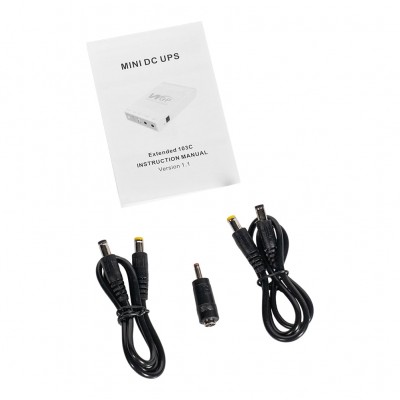Комплект Mini UPS з блоком живлення: джерело безперебійного живлення Mini UPS WGP UPS1032 Black 10400mAh 5V/9V/12V, Li-ion 4*2.6Ah, для роутера і оптичного термінала та блок живлення SPF-1202B 12V/2A (24W) Комплект Mini UPS з блоком живлення: джерело безперебійного живлення Mini UPS WGP UPS1032 Black 10400mAh 5V/9V/12V, Li-ion 4*2.6Ah, для роутера і оптичного термінала та блок живлення SPF-1202B 12V/2A (24W)