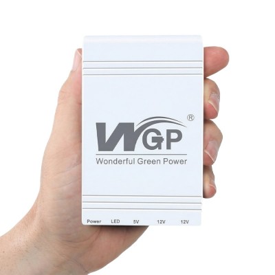 Источник бесперебойного питания с блоком питания Mini UPS WGP UPS103C Quick Charge 20000mAh 5V/12V/12V, Li-ion 4*5Ah для роутера и оптического терминала. Блок питания 12/3А (36W)