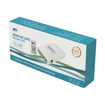 Джерело безперебійного живлення Mini UPS WGP UPS103C 20000mAh 5V/12V/12V, Li-ion 4*5Ah, для роутера та оптичного терміналу