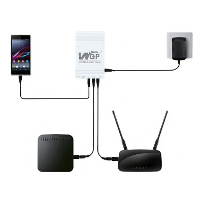 Джерело безперебійного живлення Mini UPS WGP UPS103A 10400mAh 5V/12V/12V, Li-ion 4*2.6Ah, для роутера та оптичного терміналу