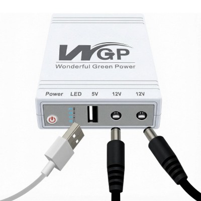 Джерело безперебійного живлення Mini UPS WGP UPS103C 20000mAh 5V/12V/12V, Li-ion 4*5Ah, для роутера та оптичного терміналу