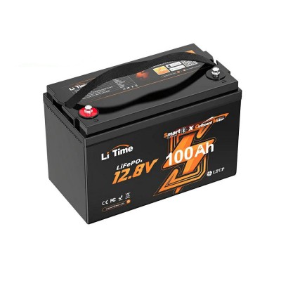 Комплект резервного живлення 800W 1280Wh: інвертор з функцією ДБЖ Kraft KRF-AVR1000VA/800W-12V + акумуляторна батарея LiFePO4 12.8V 100Ah з Bluetooth LiTime OBM L12V100-100-OBM-BT