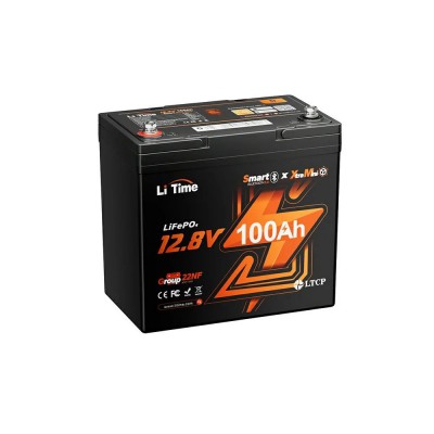 Комплект резервного живлення 640W 1280Wh: інвертор з функцією ДБЖ Kraft KRF-AVR800VA/640W-12V + акумуляторна батарея LiFePO4 12.8V 100Ah з Bluetooth LiTime Xtramini L12V100-100-XTRA-MIN