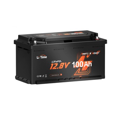 Комплект резервного живлення 640W 1280Wh: інвертор з функцією ДБЖ Kraft KRF-AVR800VA/640W-12V + акумуляторна батарея LiFePO4 12.8V 100Ah з Bluetooth LiTime H190 L12V100-100-H19
