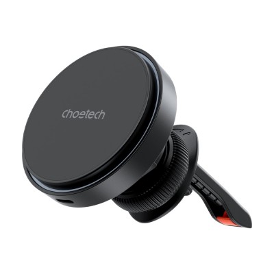 Автомобільний зарядний пристрій Choetech T205-F Black бездротова зарядка, магнітне кріплення