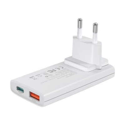 Сітчасте зарядне пристрій Choetech PD6011 Ultra thin PD67W GAN A+C White