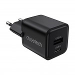 Сетевое зарядное устройство для Choetech PD5012 mini PD30W GAN A+C Black Сетевое зарядное устройство для Choetech PD5012 mini PD30W GAN A+C Black