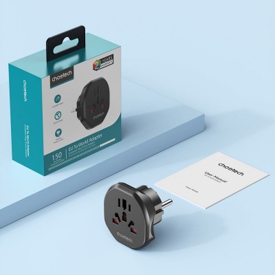 Перехідник мережевий EU – універсальна розетка Choetech PD5030 2500W 10A