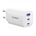 Мережевий зарядний пристрій Choetech PD9006 PD65W GAN USB-A+2xUSB-C White