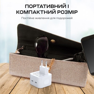 Мережевий зарядний пристрій Choetech Q5008 PD35W 2xUSB-C White