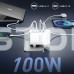 Мережевий зарядний пристрій Choetech PD9002 PD100W GAN USB-A+3xUSB-C White