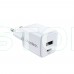 Мережевий зарядний пристрій Choetech PD6052 PD35W GAN A+C White