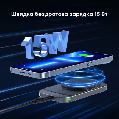 Автомобільний зарядний пристрій Choetech T206-F Black бездротова зарядка, магнітне кріплення Автомобільний зарядний пристрій Choetech T206-F Black бездротова зарядка, магнітне кріплення