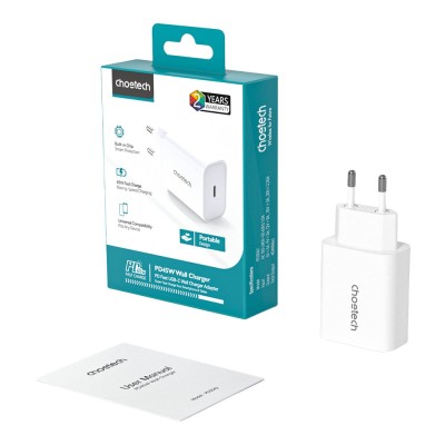 Сітчастий зарядний пристрій Choetech PD3042 mini PD45W USB-C White