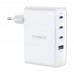 Мережевий зарядний пристрій Choetech PD9002 PD100W GAN USB-A+3xUSB-C White