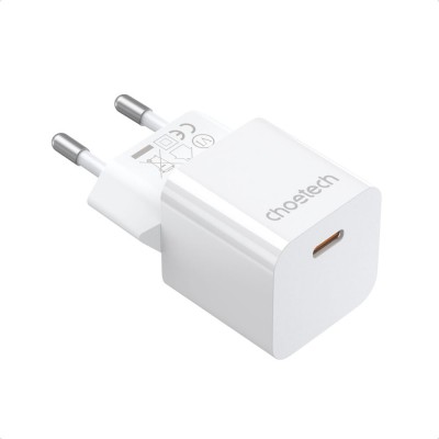 Мережевий зарядний пристрій Choetech PD5010 PD20W GAN USB-C White Мережевий зарядний пристрій Choetech PD5010 PD20W GAN USB-C White