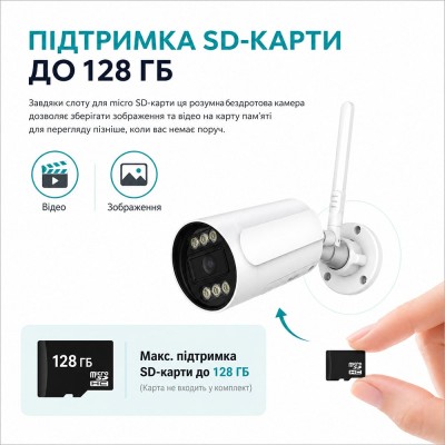 IP-відеокамера з WiFi 2.4/5GHz 5Mp Light Vision VLC-5205WI(CamHi) f=3.6mm, ІЧ+LED-підсвічування, з мікрофоном