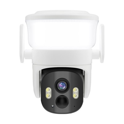IP PTZ-відеокамера автономна з WiFi, прожектором та сонячною панеллю 3Mp Light Vision VLC-6103WLS White (Lamp+Solar) (CareCam Pro) f=3.6mm, на акумуляторних батареях