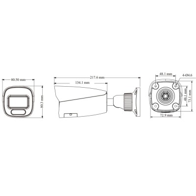 IP-видеокамера 4MP TVT TD-9442C4-A-PA(PE/AW3) White f=2.8mm, ИК+LED-подсветка, с микрофоном