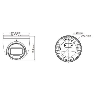 IP-відеокамера 4Mp TVT TD-9545C4-A(PE/AW3) White Full Color f=2.8mm з мікрофоном