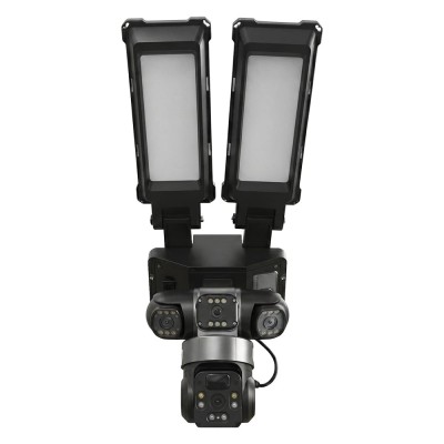 IP PTZ-відеокамера автономна з 4G, прожектором та сонячною панеллю 3Mp+3Mp+3Mp Light Vision VLC-1223IGL/3C (Lamp+Solar) f=4mm, на акумуляторних батареях