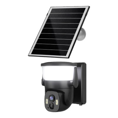 IP PTZ-відеокамера автономна з WiFi, прожектором та сонячною панеллю 3Mp Light Vision VLC-6103WLS Black (Lamp+Solar) (CareCam Pro) f=3.6mm, на акумуляторних батареях