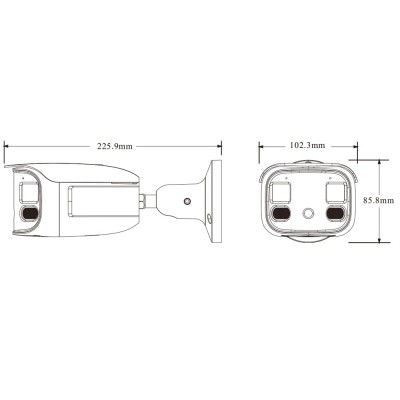 IP-відеокамера панорамна 4Mp*2 TVT TD-9482E3B-DP f=2.8mm, ІЧ+LED підсвічування, 2 мікрофони